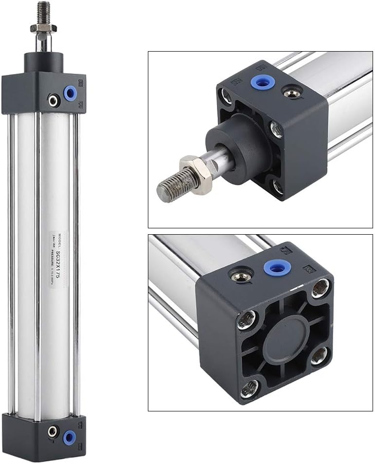SC Standardzylinder Geschraubte Kolbenstange Pneumatische Druckluftflasche Dual Aktion 32mm Bohrung