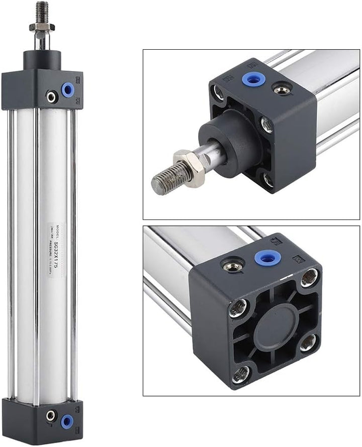 SC Standardzylinder Geschraubte Kolbenstange Pneumatische Druckluftflasche Dual Aktion 32mm Bohrung