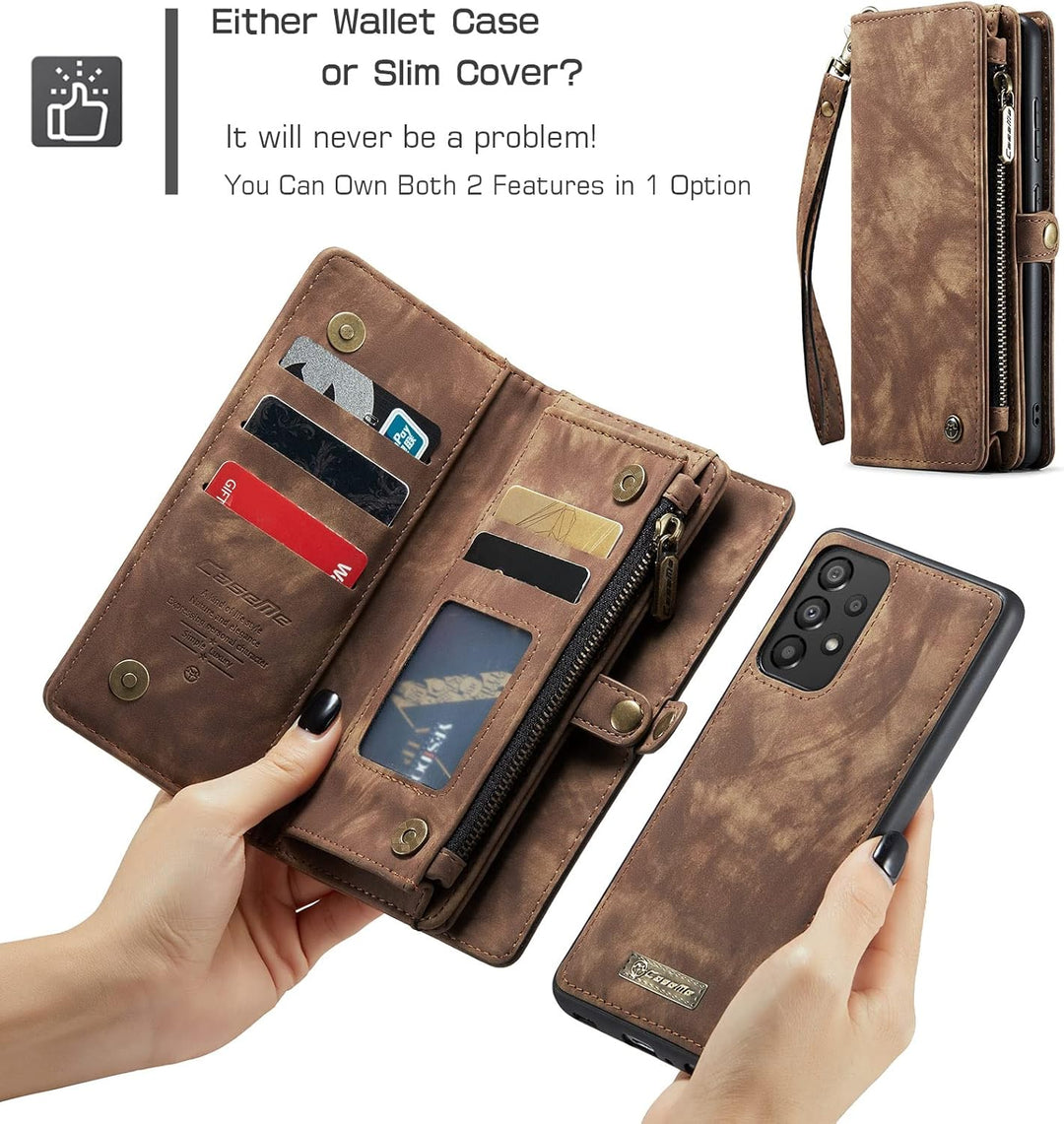 UFinetech Samsung A33 Hülle, Flip Leder TPU Stossfest Kartenfach Tasche Samsung Galaxy A33 5G Handyh