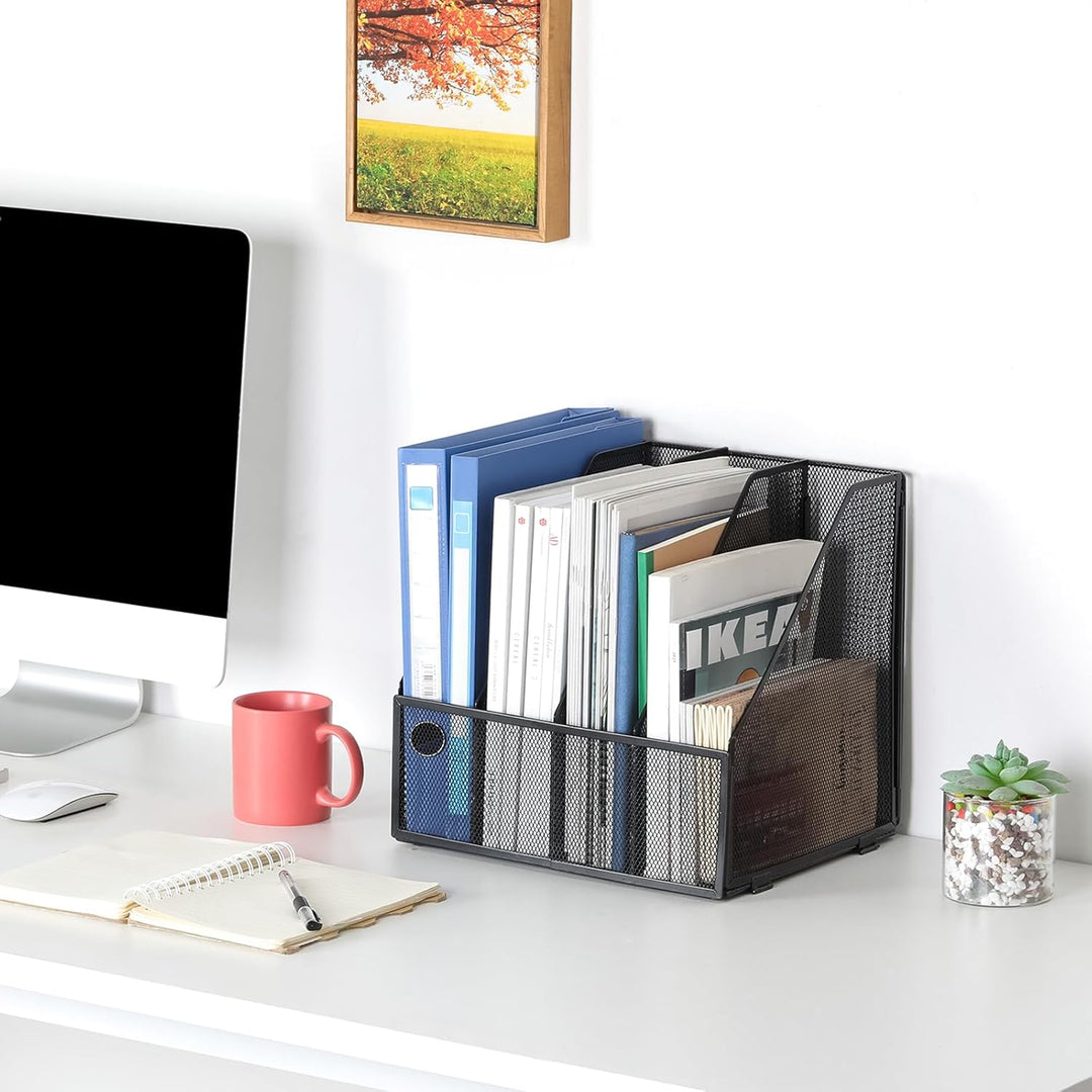 EasyPAG 4 Ablagefächer A4 Metall Büro Schreibtisch Organizer Akten Dokumenten Ablage Zeitschriften H