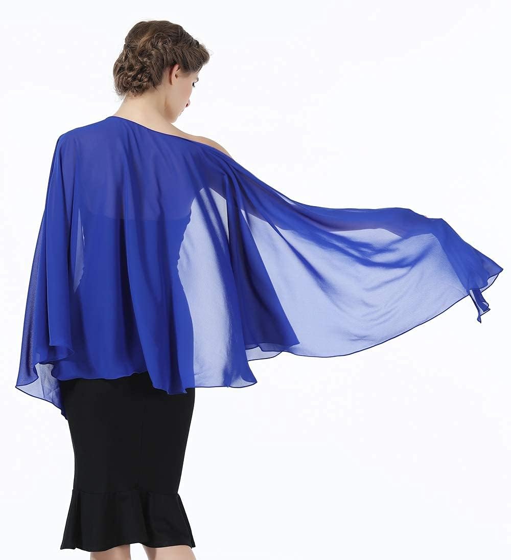 BEAUTELICATE Damen Chiffon Schal Stola Elegante Bolero Leichter Sommerjacke Braut Schal für Brautkle
