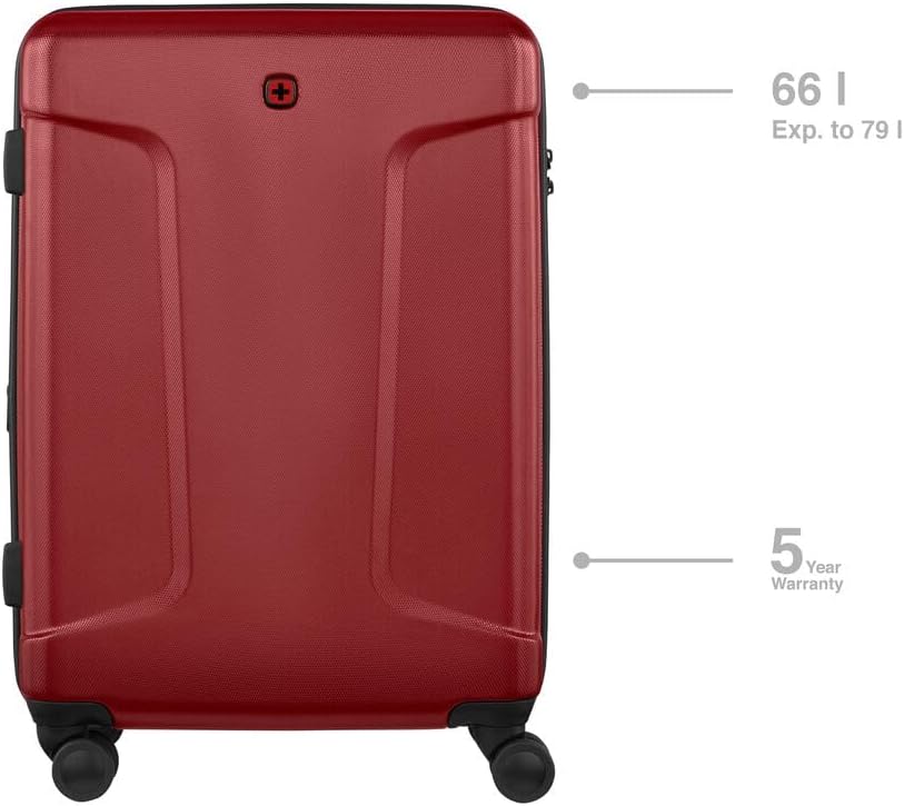 WENGER Legacy M Hartschalenkoffer mit 4 Rollen, Trolley, M, 66 (79) l, Sicherheitsschloss, Damen Her