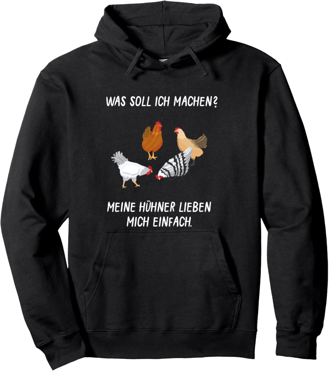 Lustiges Huhn Motiv Spruch Bauernhof Haustier Eier Henne Pullover Hoodie