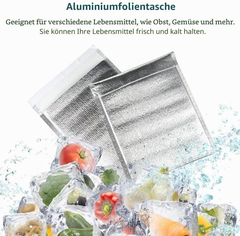 300 StüCk Isolationsbeutel Aus Aluminiumfolie Und Epe-Schaumstoff Tragbare WäRme- Und KäLteschutzbeu