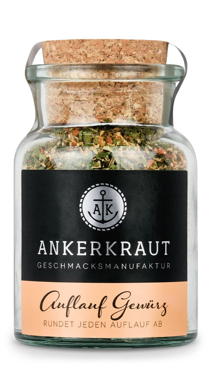 Ankerkraut Heftig-Deftig-Box, mit Auflauf Gewürz, Pommes mediterran, Bratkartoffel Gewürz, im Korken