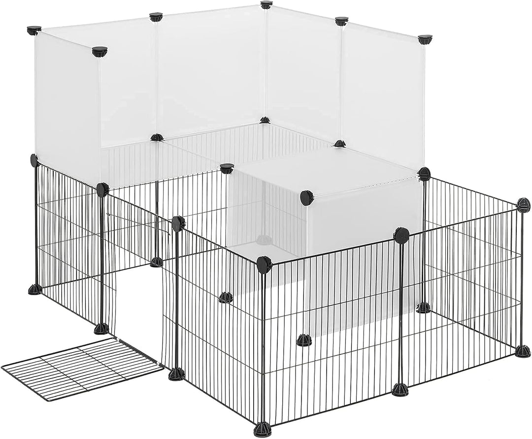 EUGAD Freigehege für Kaninchen, Meerschweinchen Gehege, Welpenauslauf Kleintiergehege inkl. Tür, Fre