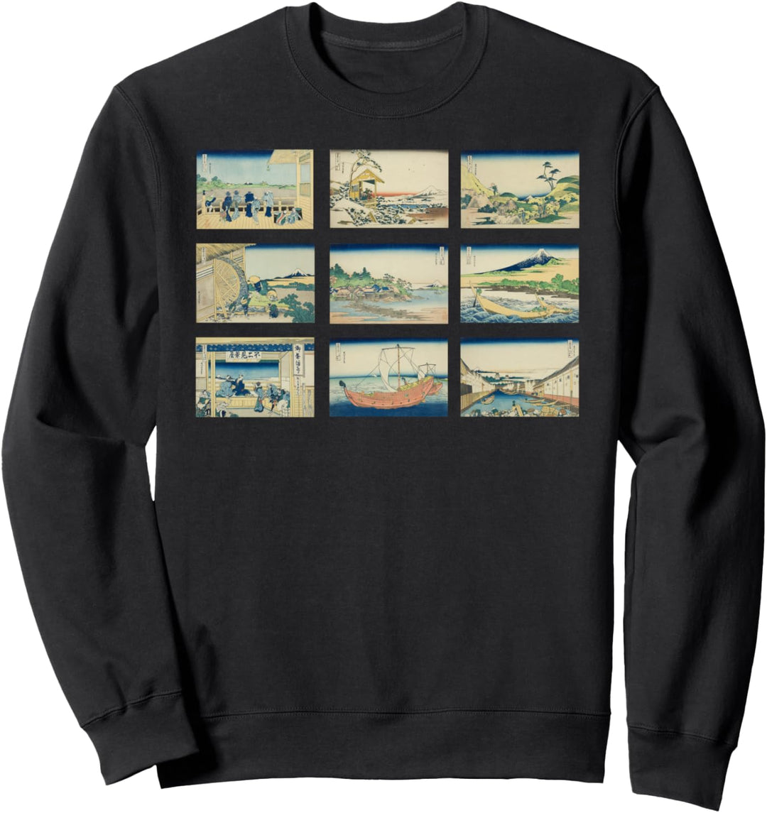 Vintage berühmte japanische Kunstklassiker: Mount Fuji von Hokusai Sweatshirt