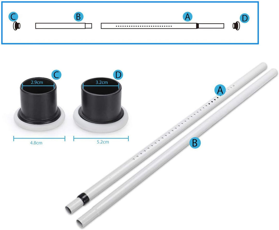Duschvorhang Teleskopstange 160-210CM Verstellbare Klemmstange Edelstahl Duschstange Ohne Bohren Vor