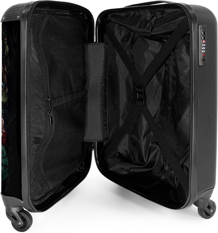 NoBoringSuitcases.com® Koffer Handgepäck Trolley Rollkoffer Kleine Reisekoffer mit 4 Rollen - Vogel
