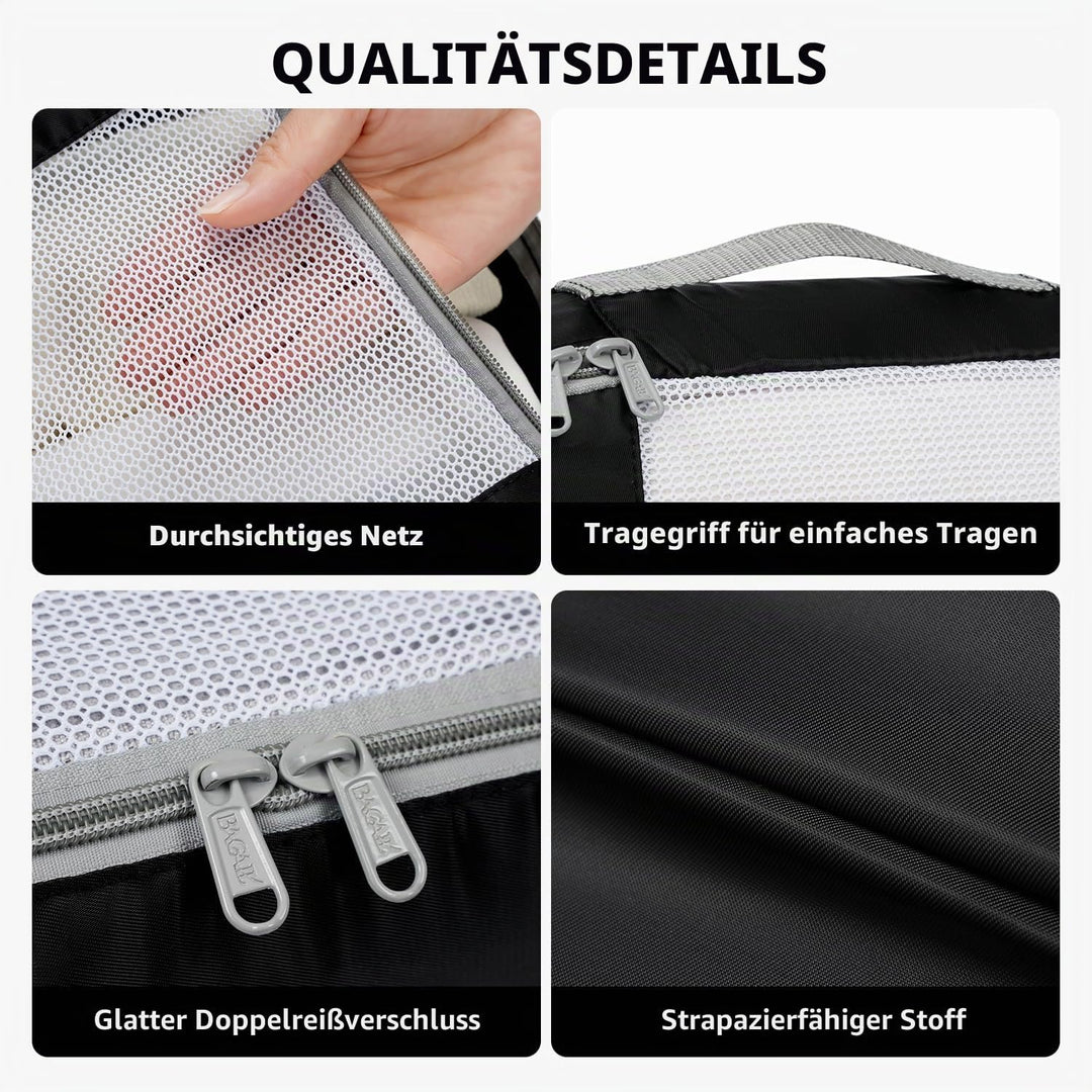 BAGAIL 6er-Set Packwürfel in verschiedenen Grössen Packorganizer für Reisezubehör Gepäck Handgepäck