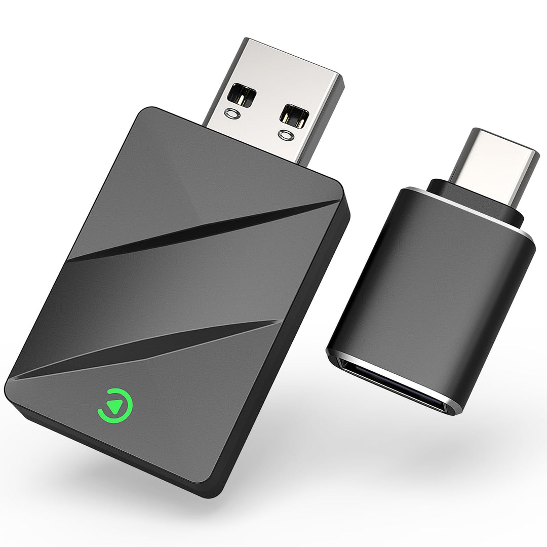 2 IN 1 Wireless CarPlay & Android Auto Adapter, Kabelloser USB-Dongle für Autos, Kabelloses CarPlay