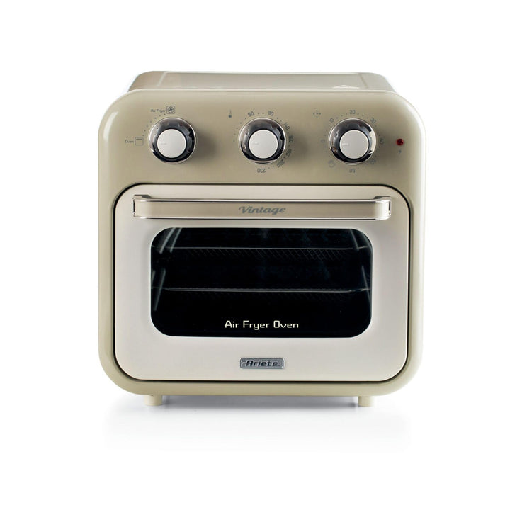 Ariete Vintage, 4632 2-in-1 Heissluftfritteuse und Ofen, 16 L Fassungsvermögen, Körbe und Drehspiess
