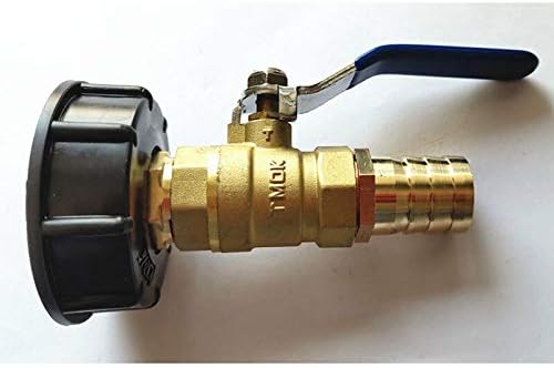 IBC Tank Adapter SENRISE IBC Tote Tank Drain Adapter S60X6 to Brass Garden Tap with 1" Hose Fitting