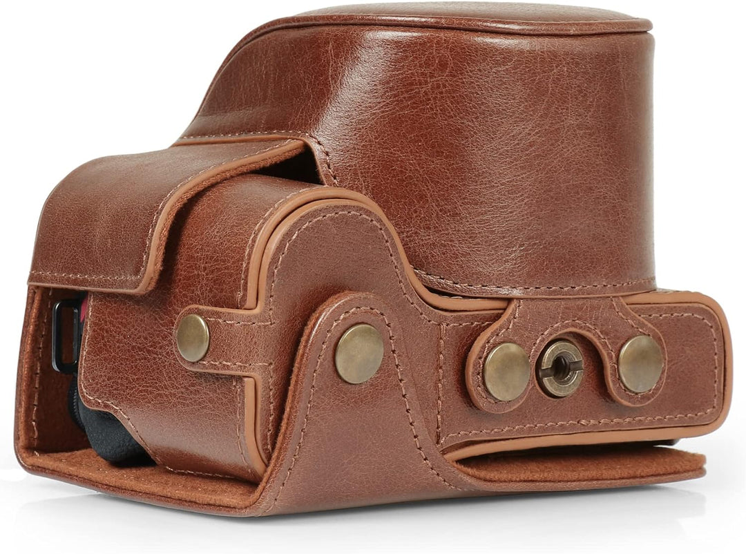 MegaGear Ever Ready Kameratasche aus echtem Leder, kompatibel mit Nikon Z30 (Braun), Braun