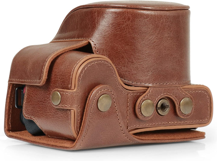MegaGear Ever Ready Kameratasche aus echtem Leder, kompatibel mit Nikon Z30 (Braun), Braun