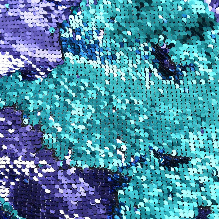 PYJTRL Herren-Blazer mit 2 Farben und glänzenden Pailletten XS Blau + Violett, XS Blau + Violett
