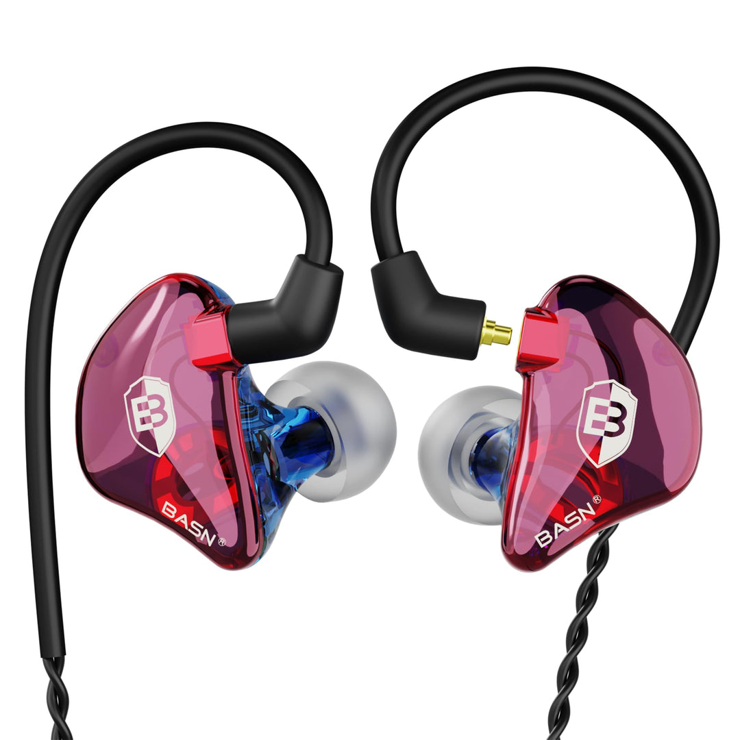 BASN Bsinger In-Ear-Monitore Geräuschisolierende Kopfhörer, Dual-dynamische Treiber High Definition