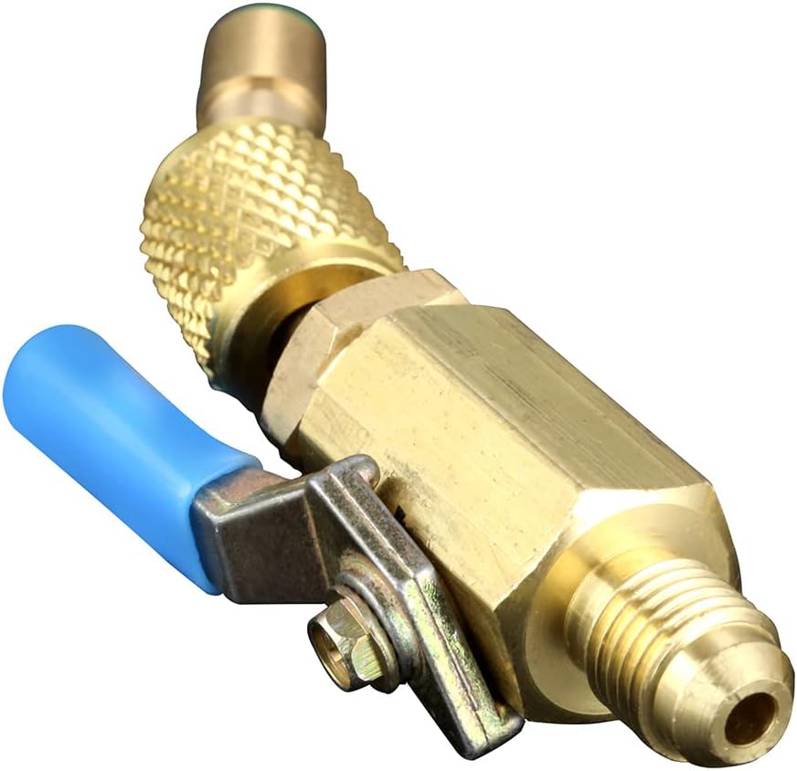 Riloer 3 Stück 7/16" Stecker auf 7/16" Buchse 45 Grad abgewinkelter Kugelhahn mit manueller Absperru