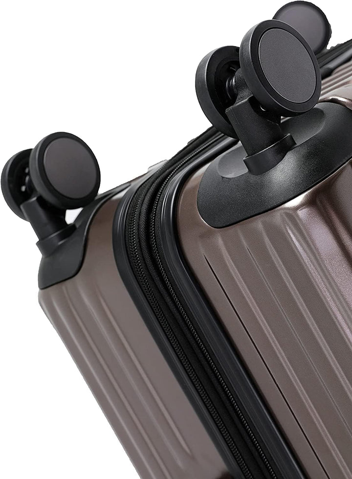 Münicase M816 TSA-Schloss Koffer Reisekoffer Trolley Kofferset Hardschale Boardcase (Coffee, Grosser