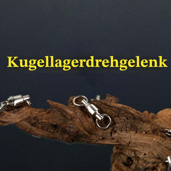 Ball Bearing Wirbel Geschweisst Ringe, Wallerwirbel Meereswirbel Salzwasserfest Spaltring Angelausrü