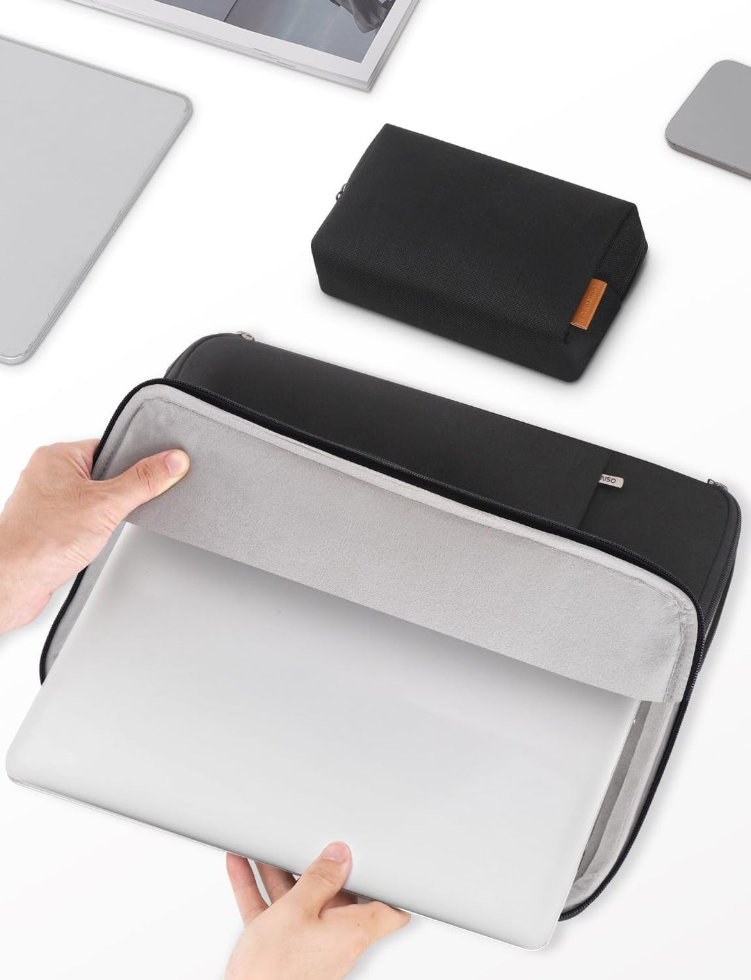 DOMISO Laptoptasche Laptop Hülle für 14 Zoll MacBook Pro/Max M4 M3 M2 M1,Laptop Tasche Kompatibel mi