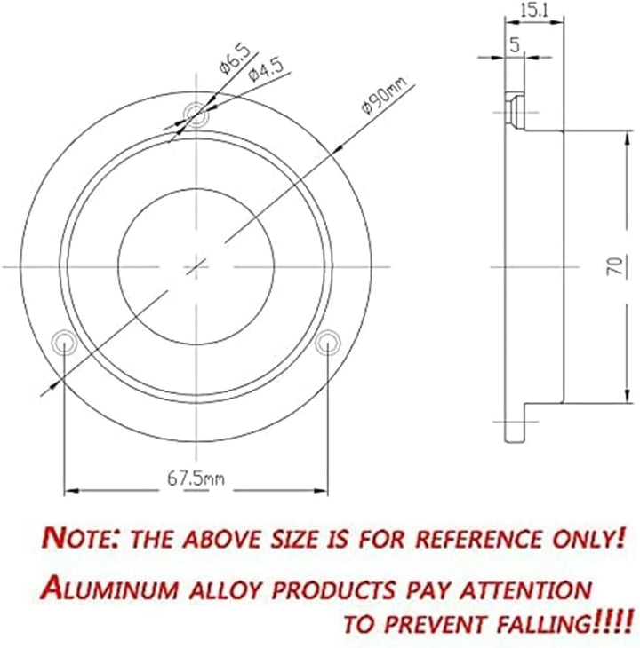 90 mm Universal leuchtende Aluminiumlegierung, nachtleuchtende horizontale Wasserwaage, horizontale