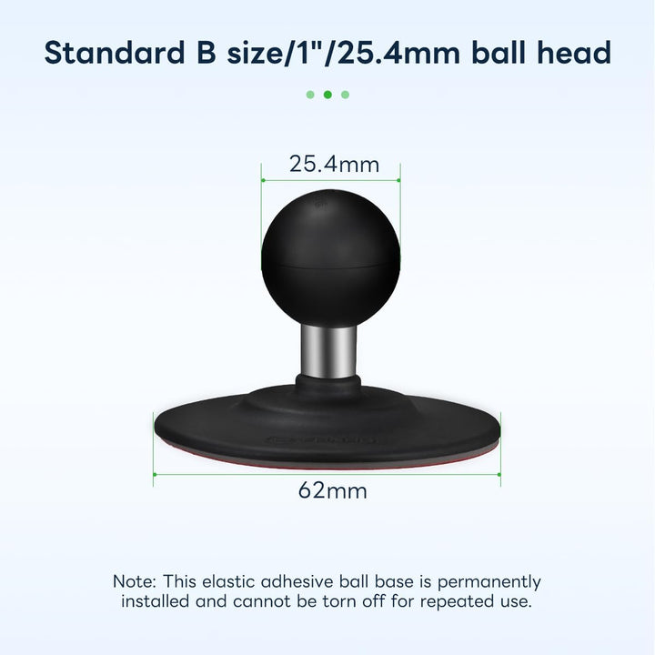 FANAUE 1 Zoll Kugelkopf Magnetständer Halterung Kompatibel mit RAM Mount B Grösse Doppelsockelarm, 1
