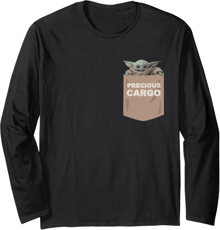 Star Wars The Mandalorian The Child Precious Cargo Pocket Langarmshirt
