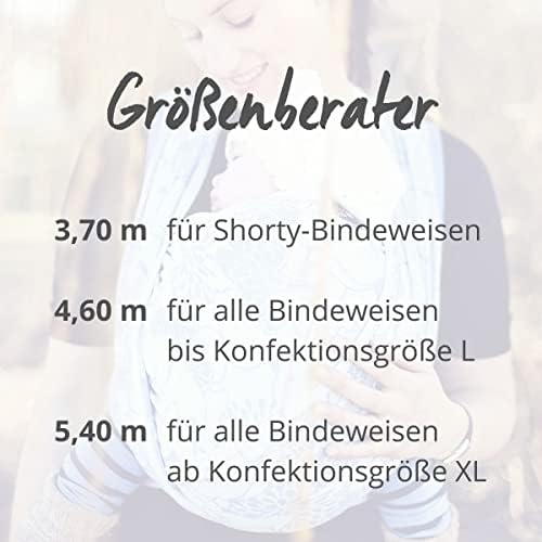 Hoppediz Baby-Tragetuch ab Geburt, Neugeboren bis Kleinkind, 100% kbA-Baumwolle (Bio), Darwin creme