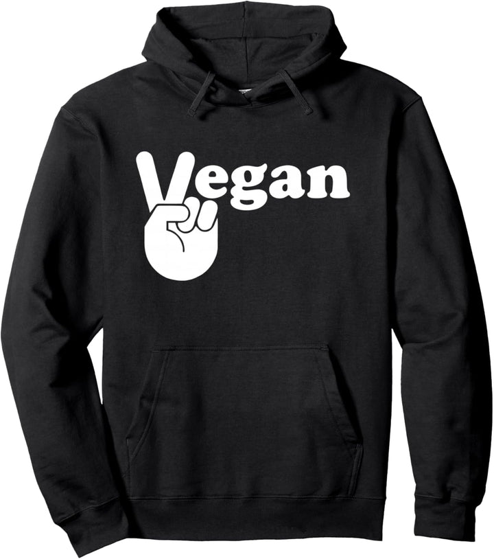 Vegan Victory Peace Sign Vegan Pullover Hoodie