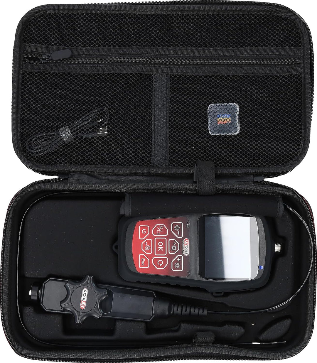 KS Tools 550.7550 HD-Videoskop-Satz mit Ø 3,9 mm 180° und 0° HD Frontkamera-Sonde, flexible PVC Hüll