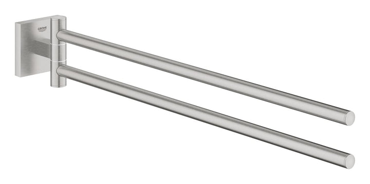GROHE Start Cube - Handtuchhalter (2-armig schwenkbar, verdeckte Befestigung, verschraubbar), supers