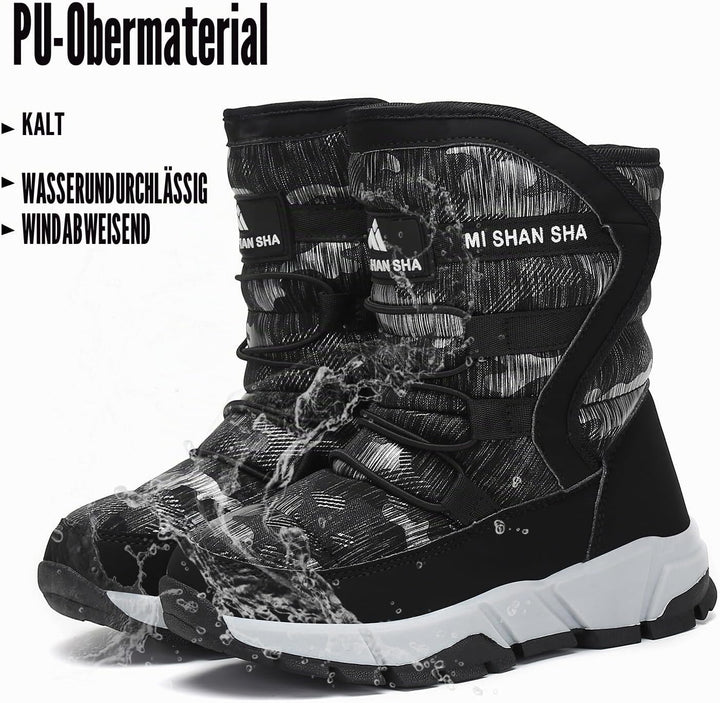 Kinder Winterstiefel Jungen Schneestiefel Mädchen Warm Gefütterte Rutschfeste Winter Snowboots Outdo