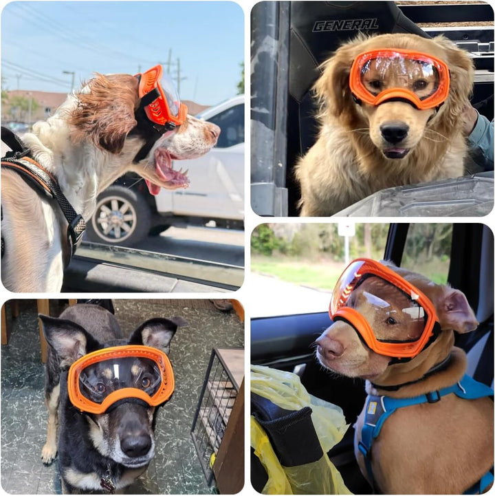 NAMSAN Hundebrille mit Weit Sichtfeld, UV-Schutz Sonnenbrille für Gross Hunde, Augen Schützen Hunde