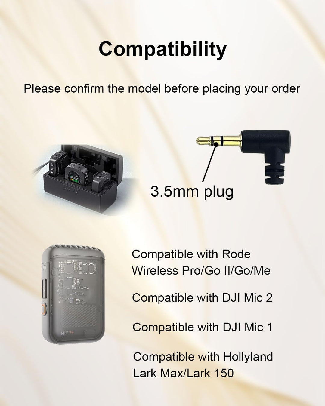 Lavalier Mikrofon kompatibel mit DJI Mic 1/2 für Rode Wireless GO II 2, Omnidirektional Kondensato L