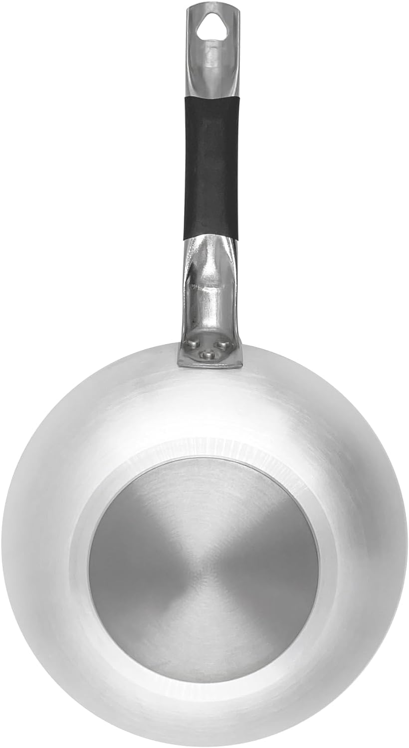 Pentole Agnelli ALMC111BPIC24 Aluminium-Induktionsleitung Senkpfanne hoch, Induktionsboden mit 1 Küh