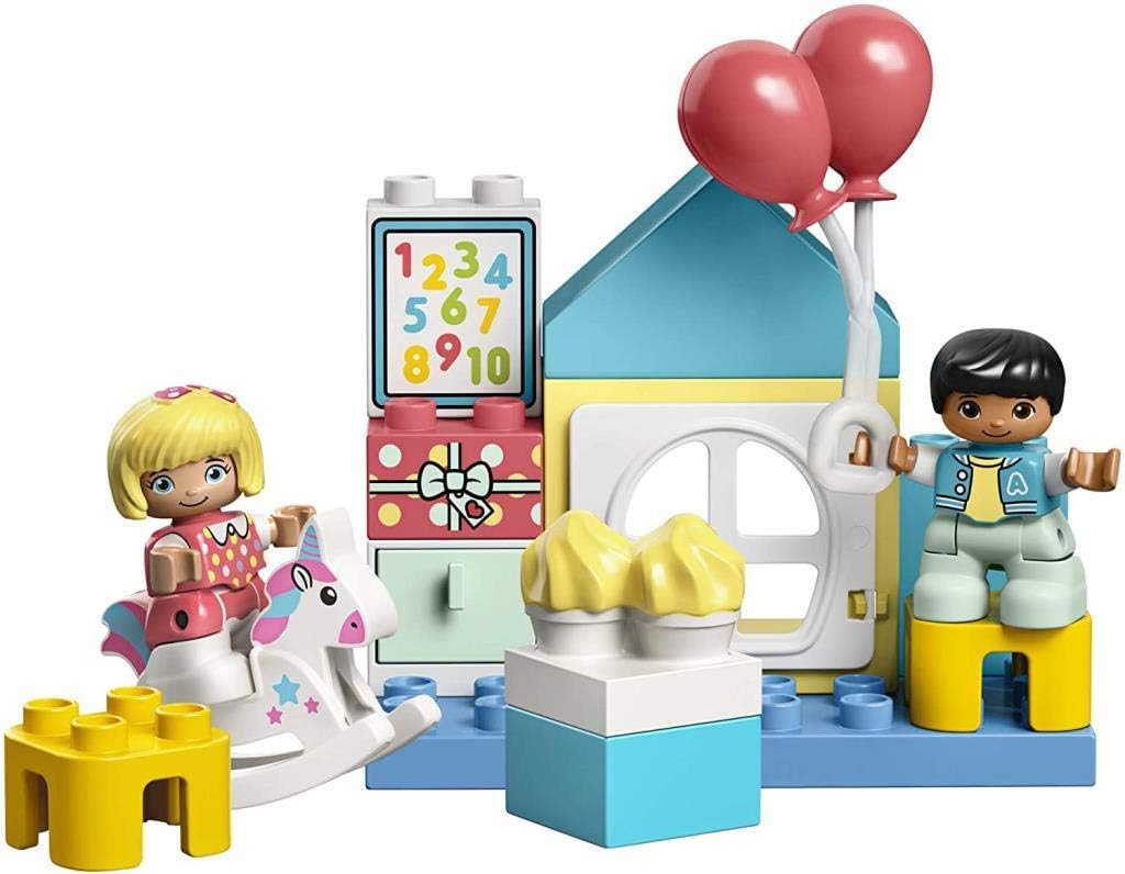 LEGO 10925 DUPLO Spielzimmer-Spielbox, Lernspielzeug, Puppenhaus mit grossen Bausteinen, Spielzeug f