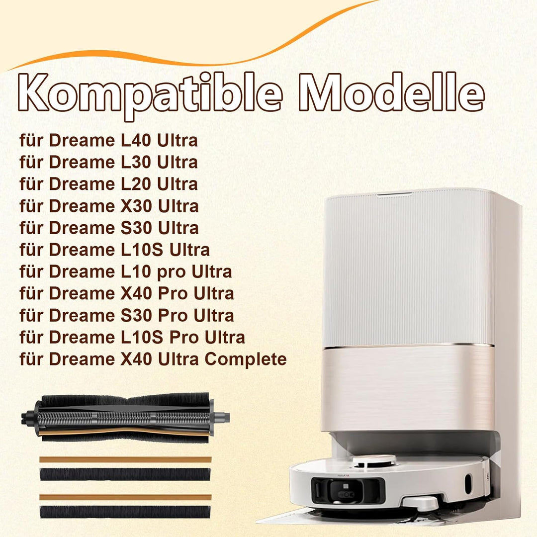 6 Stück TriCut Bürste Zubehör für Dreame L40 Ultra / X40 Ultra Complete / L10s Pro Ultra / L30 Ultra