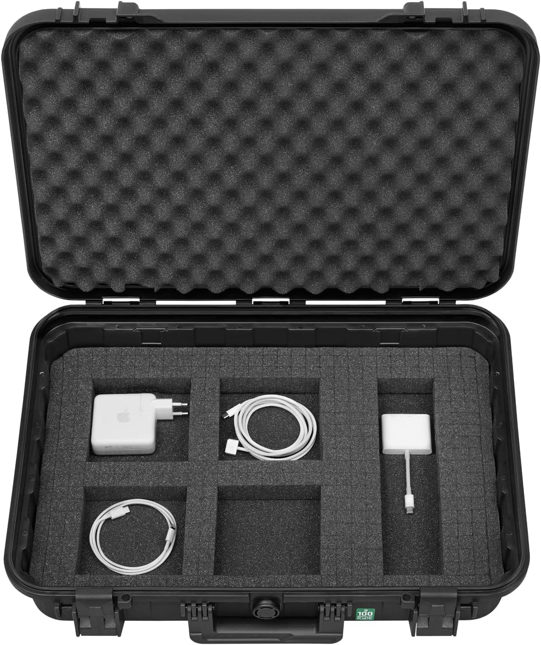 TOMcase Laptop Koffer 16–18 Zoll wasserdicht - ECO Schutzkoffer für Notebook Tablet und Zubehör - St