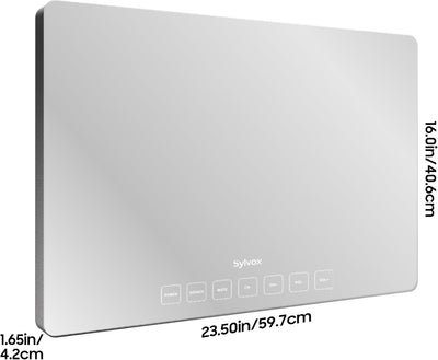 SYLVOX Smart Mirror Badezimmer Fernseher Badspiegel TV 24 Zoll FHD| IP65 Wasserdicht 12V Google TV 1