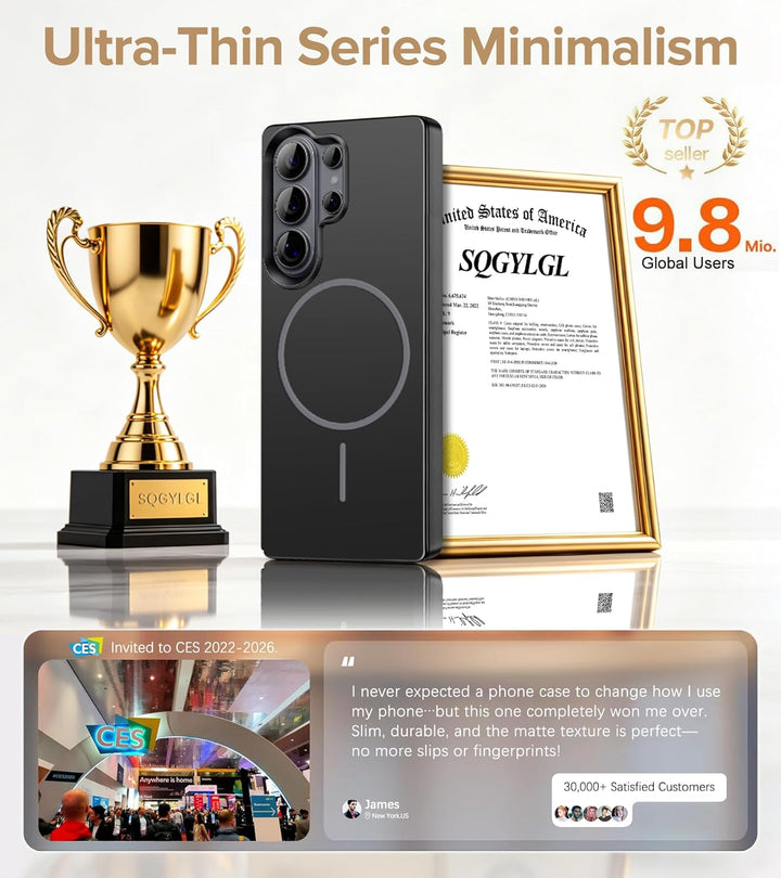 Ultradünne Hülle für Samsung Galaxy S26 Ultra 5G, Extrem Dünn Matte S26 Ultra Handyhülle PC Schale K