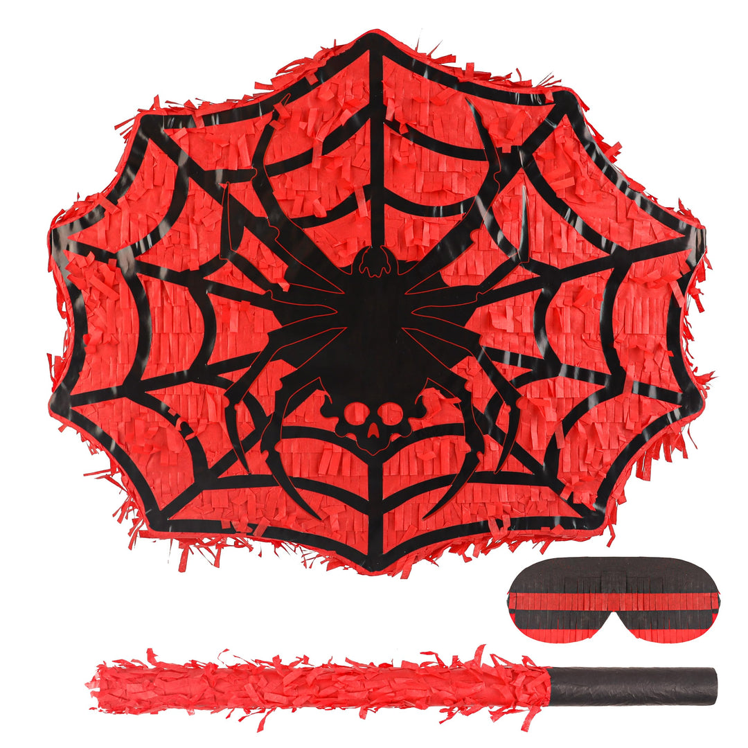 Spinnen Pinata Set mit Augenbinde und Fledermaus (41 x 33 x 10 cm), perfekt für Mädchen, Kinder, Geb