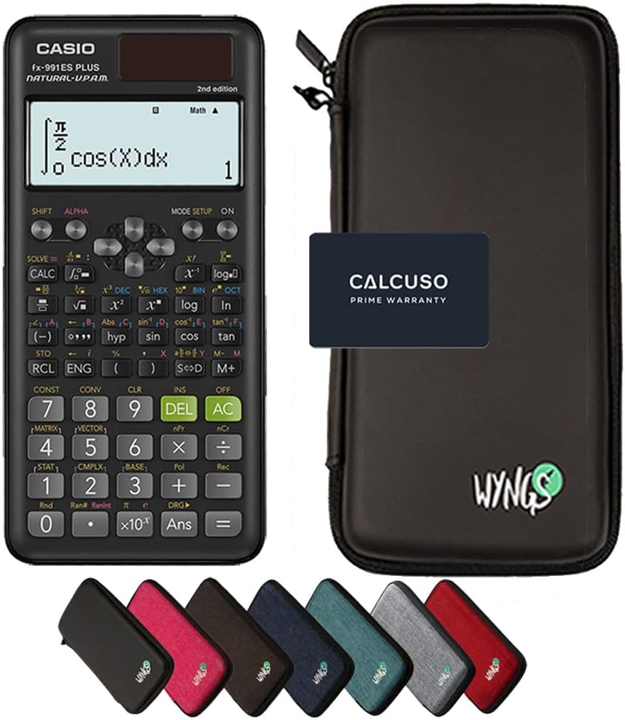 CALCUSO Sparpaket: Casio FX-991ES Plus 2nd Edition technisch-wissenschaftlicher Taschenrechner + WYN