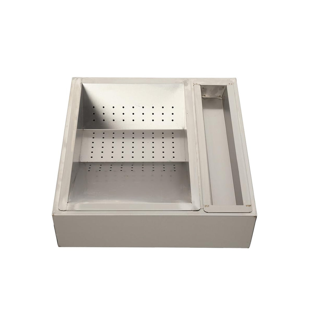 Pommes Abtropfschale aus Edelstahl, Gastro Frittierseiher Pommessieb Abtropfsieb Pomme Seiher, Pomme