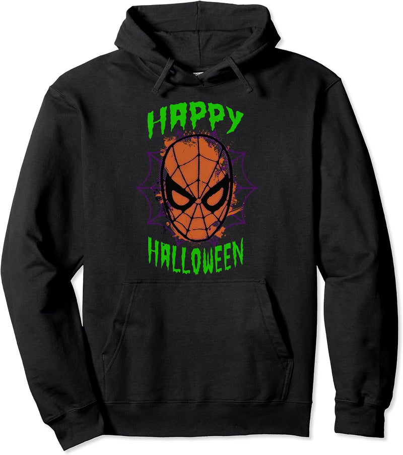 Marvel Spider-Man Mask Happy Halloween Pullover Hoodie