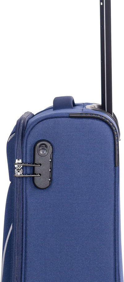 Stratic Strong Koffer Weichschale Reisekoffer Trolley Rollkoffer Handgepäck, 4 Rollen, Grösse S, Nav