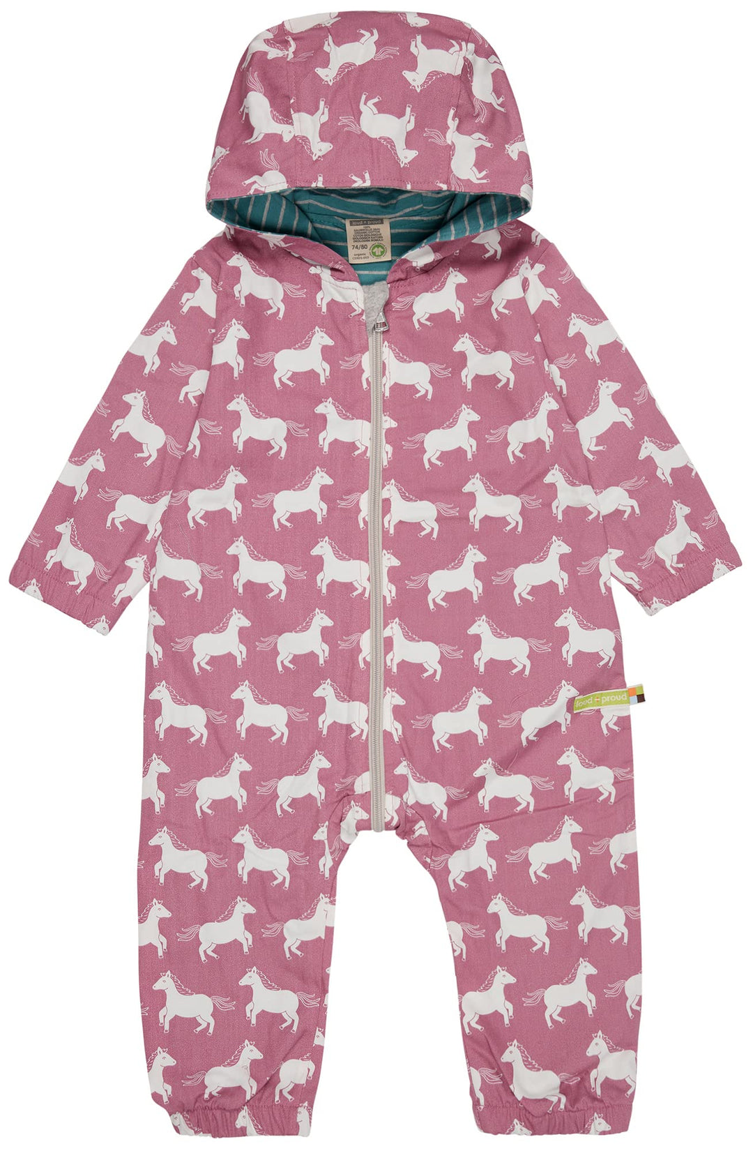 loud + proud Baby-Mädchen Wasserabweisend, GOTS Zertifiziert Overall 62-68 Grape, 62-68 Grape