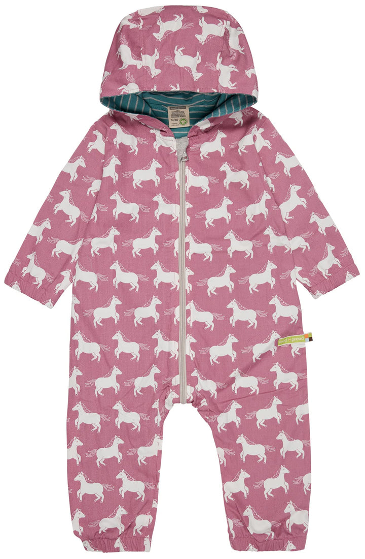 loud + proud Baby-Mädchen Wasserabweisend, GOTS Zertifiziert Overall 62-68 Grape, 62-68 Grape