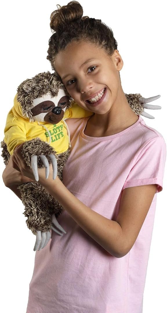 John Adams 577 10927 EA Snax The Sloth, Yellow,25.4 x 20.5 x 35.5 Centimeters