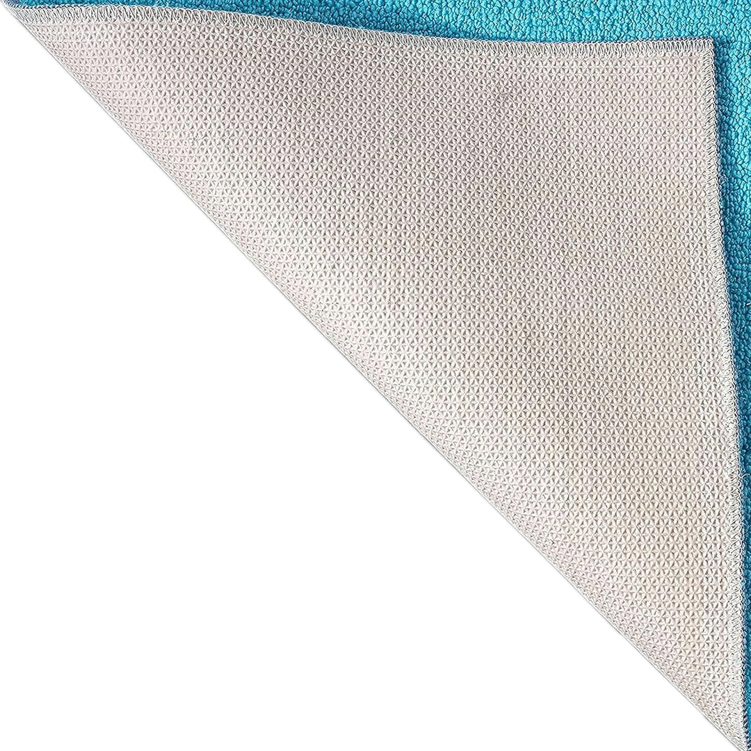 Teppich-Traum Kinderzimmerteppich Weltkarten-Lernspiel Kontinente Tiere & Meere in blau grün, Läufer